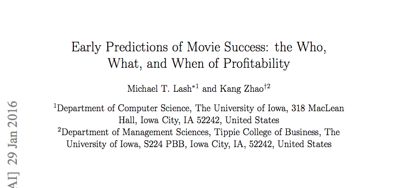 Early Predictions of Movie Success: the Who, What, and When of Profitability