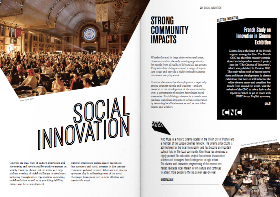 Social Innovation - sample from the UNIC 'Innovation and the Big Screen" report.