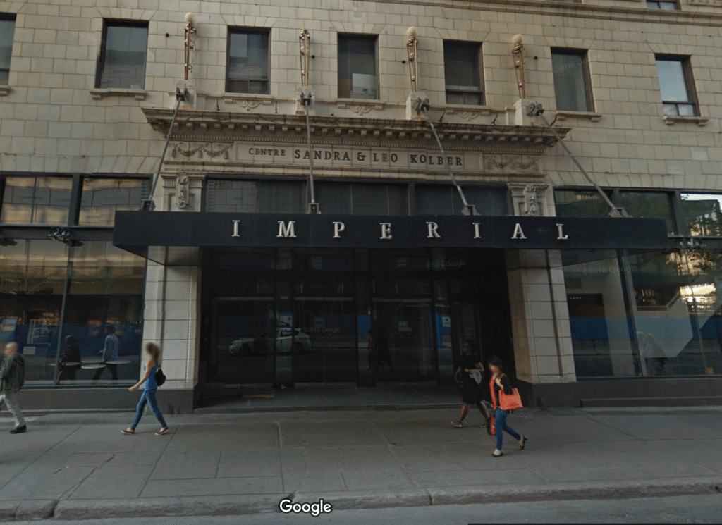 Montreal's Cinéma Impérial. (image: Google Earth)