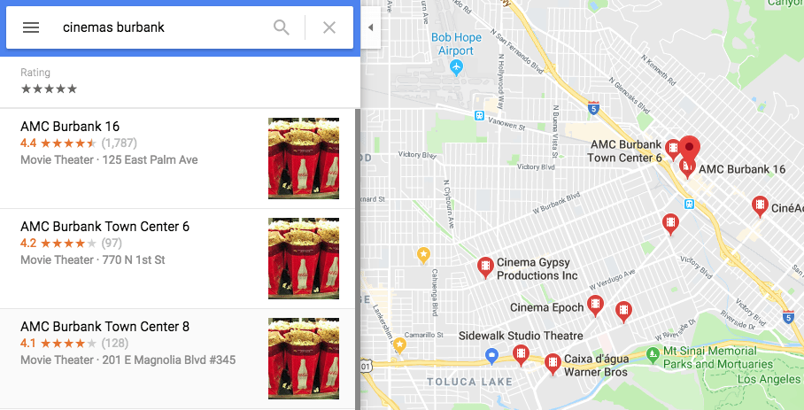 Cinema Burbank CA Google Maps (image: Google Maps)