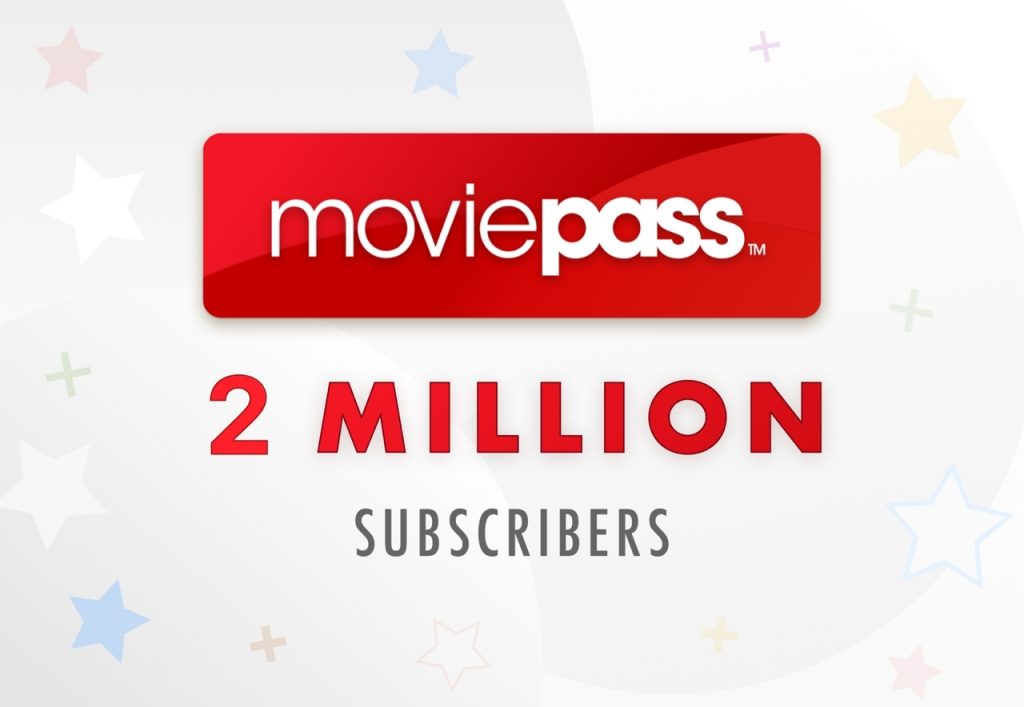 MoviePass Surpasses 2 Million Subscribers