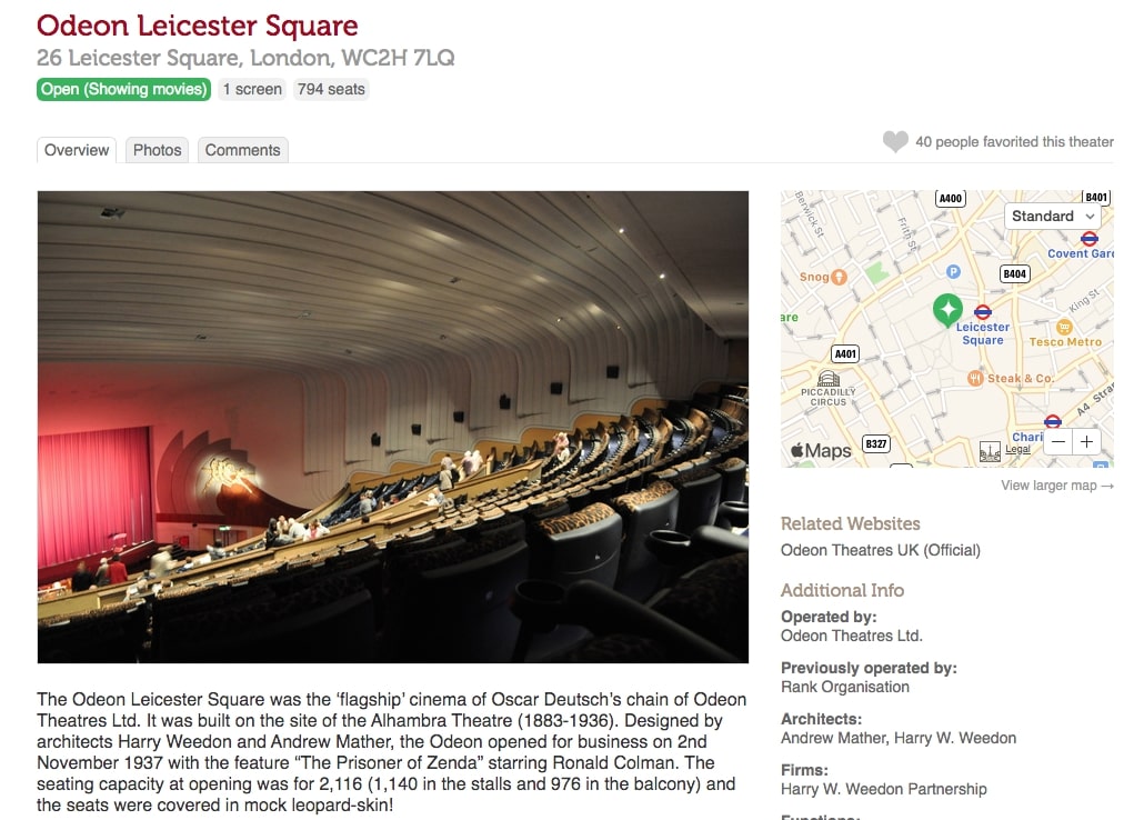 Cinema Treasures Celebrates 20 Years Celluloid Junkie