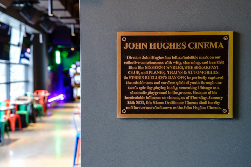 The new Alamo Drafthouse Wrigleyville is dedicated to iconic Chicago filmmaker John Hughes, their first theater in Illinois.