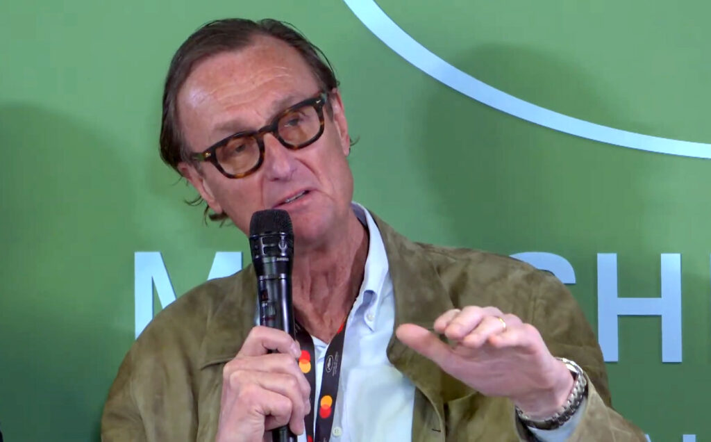 Peter Fornstam, of Svenska bio, on the panel at the European Audiovisual Observatory's conference at the Marché du Film during the 2025 Cannes Film Festival.