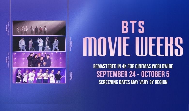 "BTS Movie Weeks" brings iconic performances to 2,000+ cinemas worldwide this Sept–Oct, a global ARMY celebration
