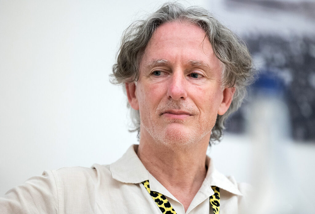 Leo Van Hee of Eye Filmmuseum during the Promotional Strategies for Classic Films Today panel at the 78th Locarno Film Festival on August 11, 2025