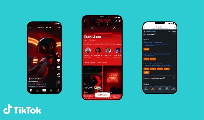 Fandango and TikTok launch a first-of-its-kind partnership, letting fans discover movies and buy tickets directly within the TikTok app