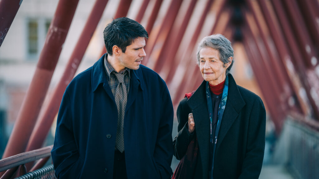 One of the strongest world premieres were at the 2025 Toronto International Film Festival was Arnaud Desplechin’s “Two Pianos" starring François Civil (left) and Charlotte Rampling as his former mentor