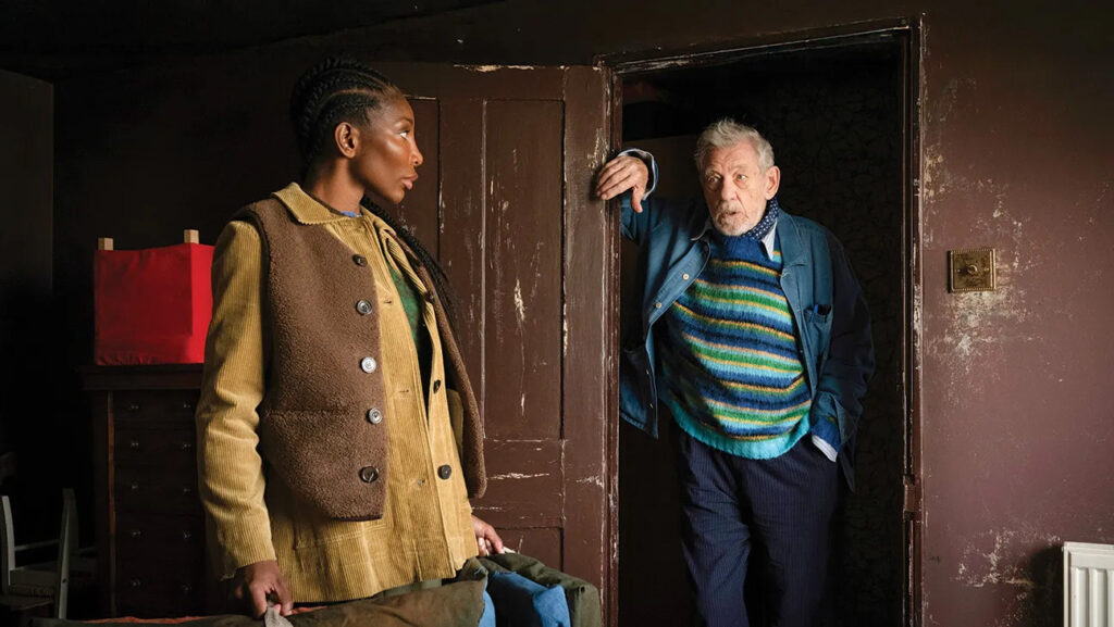 Michaela Coel (left) and Ian McKellen and Steven Soderbergh's "The Christophers," which premiered at the 2025 Toronto International Film Festival