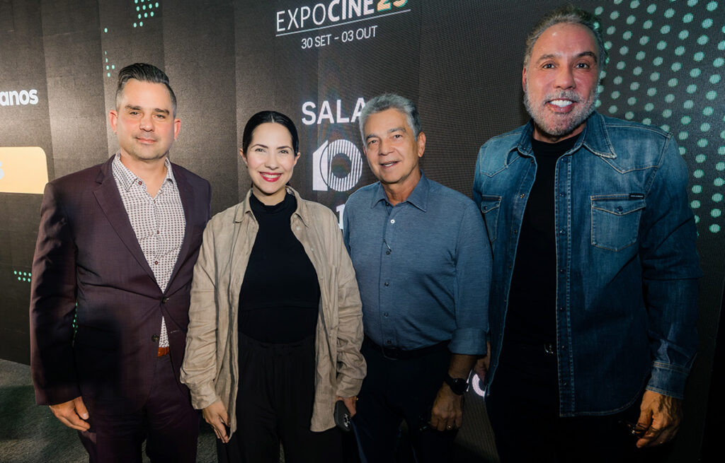 (From Left) Hernan Viviano of Warner Bros. Pictures), moderator Barbara Demerov, Cesar Silva of Paramount Pictures, and Marcio Fraccaroli from Paris Filmes during the The Majors’ Big Decisions for the Next 10 Years panel on 2 October 2025 at Expocine 2025 in São Paulo, Brazil