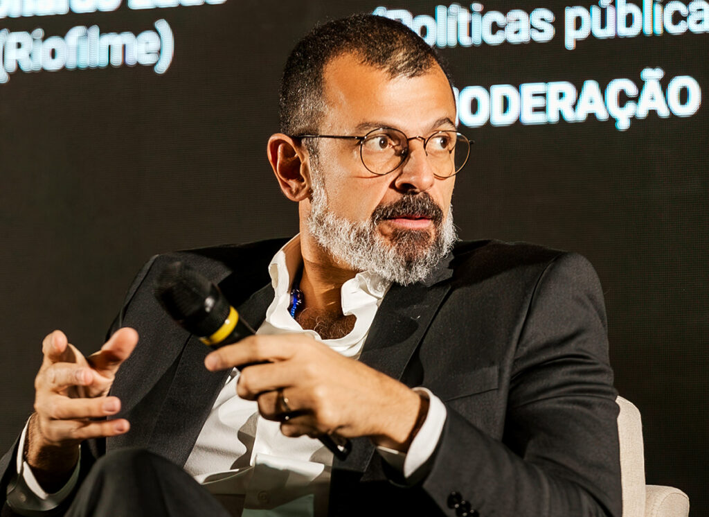 Leonardo Edde, President of RioFilme during the From Framework to Action: VOD Regulation panel on 1 October 2025 at Expocine 2025 in São Paulo, Brazil