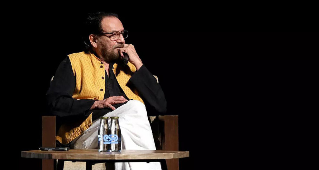 Filmmaker Shekhar Kapur on stage at Waves Film Bazaar held during the International Film Festival of India on November 22, 2025 in Goa, India.