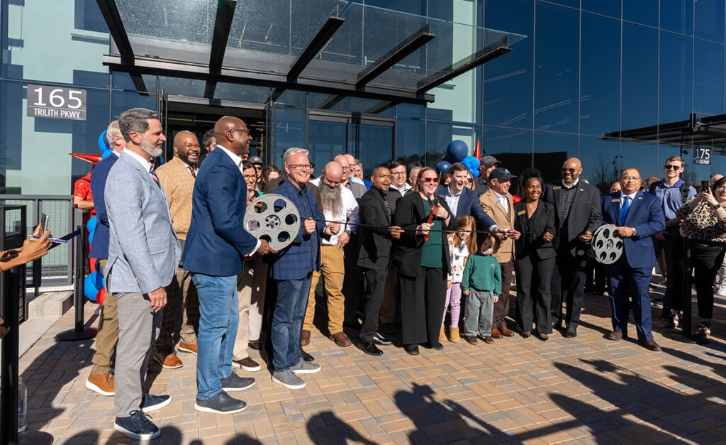 The ribbon cutting at the grand opening of Georgia Theatre Company's Trilith Cinemas in Fayetville, Georgia on 12 February 2026