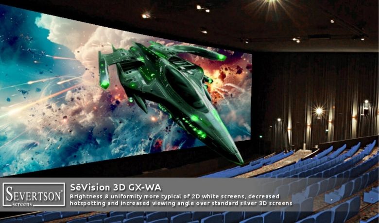 Severtson Screens is proud to announce it will feature its enhanced SēVision 3D GX-WA projection screen coating during CinemaCon 2026