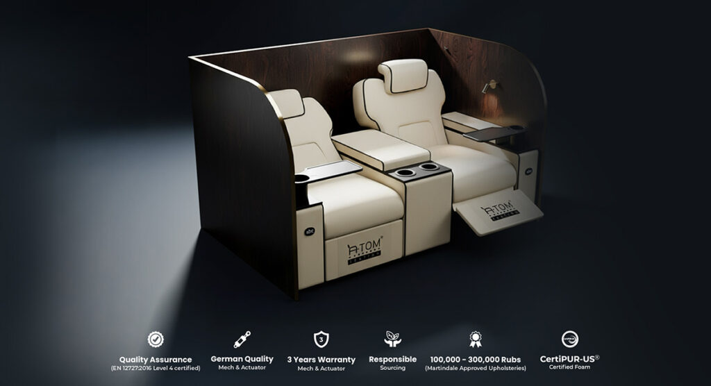 Atom Seating - Platinum Love Seat