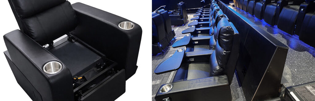 Telescopic Seating - ROAR – Recliner-On-A-Riser & Knee Wall System