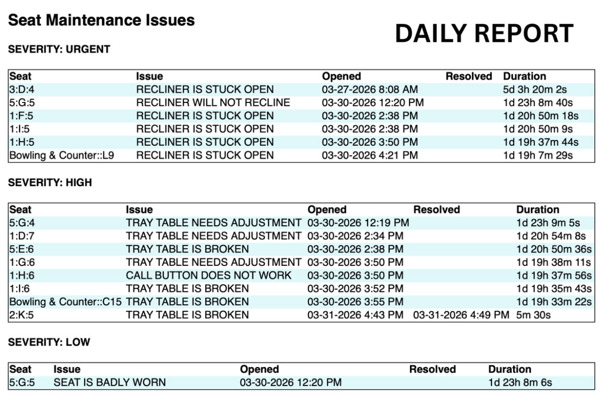Venue Valet - Seat Maintenance