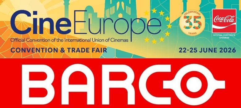 CineEurope announced that Barco will serve as the Official Projection Partner for this year’s convention in Barcelona