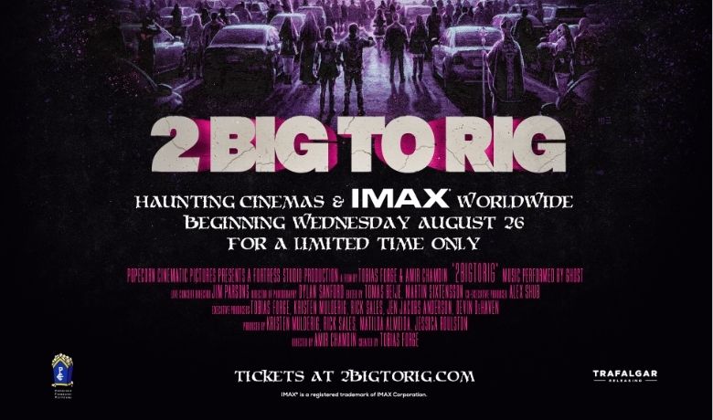 Ghost’s, in collaboration with Trafalgar Releasing, "2 Big to Rig" was captured live on 16mm film over the course of Ghost’s 2 sold-out shows