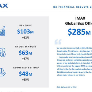IMAX - 2026 Second Quarter Earnings