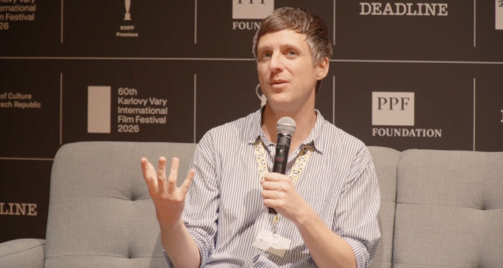 Marketing strategist Mathias Noschis of Alphapanda discusses why publicity cannot be left until the last minute during the "Audience First: Rethinking Film Marketing Before Distribution" panel at the Karlovy Vary IFF on July 6, 2026.