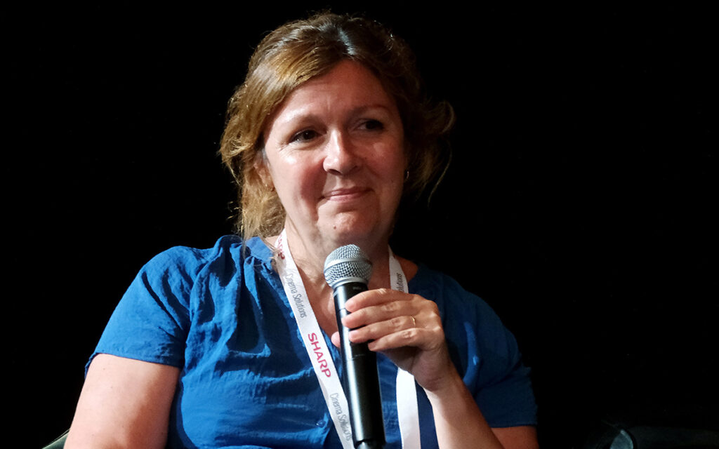 Film director Cécilia Rouaud during the executive roundtable panel at CineEurope 2026 in Barcelona Spain on June 22, 2026.