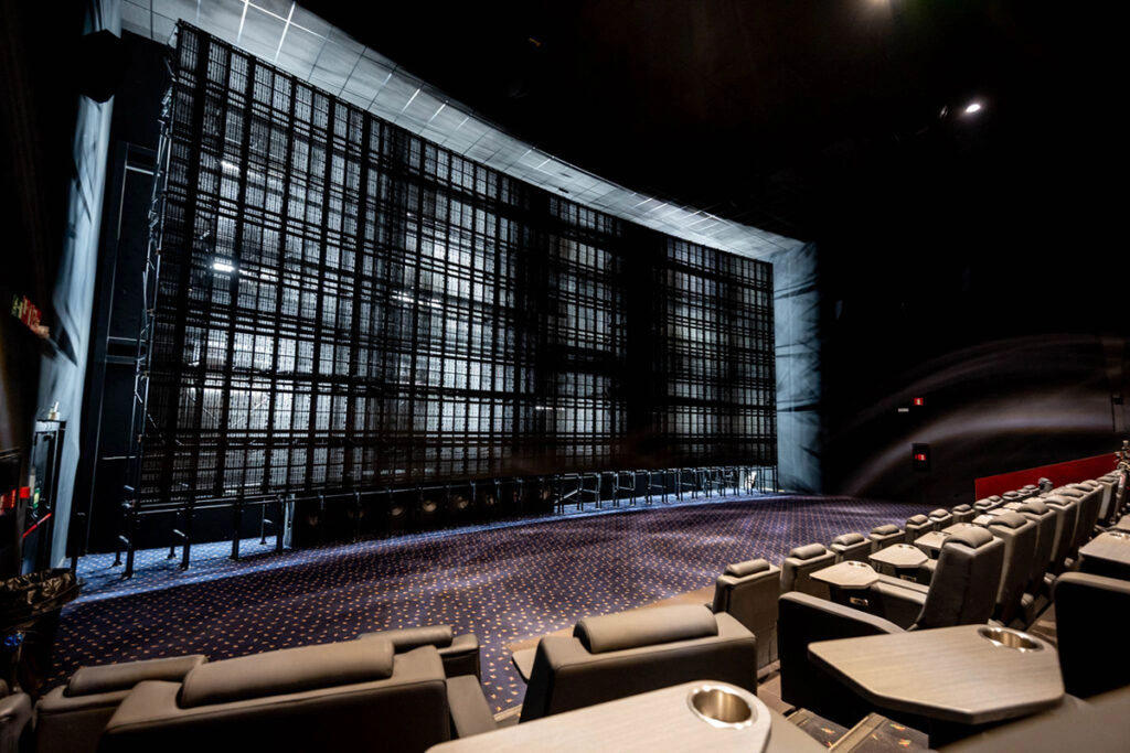 GDC's audio transmissive Tricorne screen in Madrid, Spain