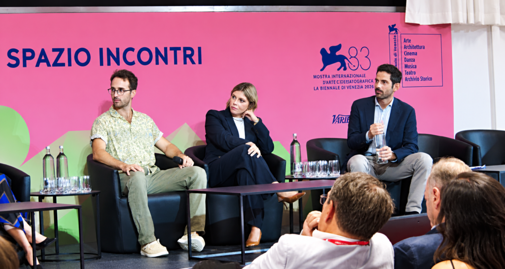 The “From Film to Audience: Lessons from Two Years of Eurimages Marketing Support” panel at the Venice Production Bridge tackled the thorny issue of how difficult it can be to start film marketing early. (Photo: Davide Abbatescianni)