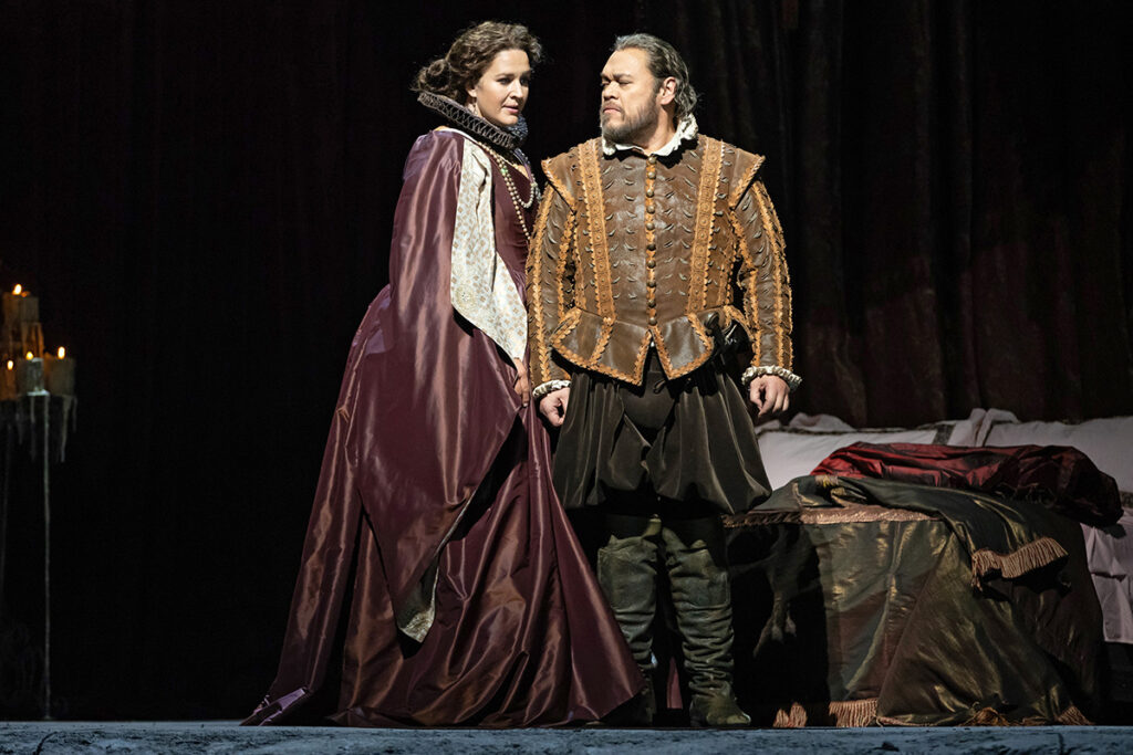 Lise Davidsen as Lady Macbeth and Quinn Kelsey in the title role of Verdi's "Macbeth."