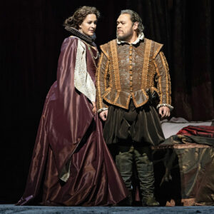 Lise Davidsen as Lady Macbeth and Quinn Kelsey in the title role of Verdi's "Macbeth."