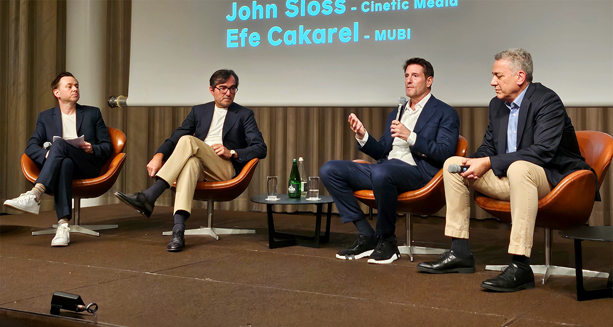 Zurich Summit 2026 - Andreas Wiseman of Deadline, Efe Cakarel of Mubi, Kevin Mayer of Candle Media and John Sloss of Cinetic Media - Andreas Fuchs